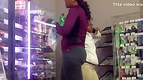 Hot Ebony Grey Spandex Ass