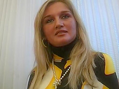 Hot German Babe Gets Her Beautiful Face Sprayed With Warm Cum