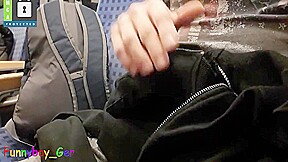 Hot Guy Jerking In A Driving Train And Cum Of His Shirt