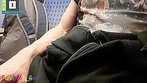 Hot Guy Jerking In A Driving Train And Cum Of His Shirt