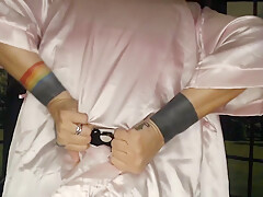 Hot Milf - Satin Top Skirt Robe Rip Up