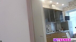 Hot Russian Brunette striptease in closeup video with yummy pussy