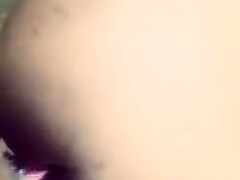 Hot black girl pegging her mans ass and mouth in public