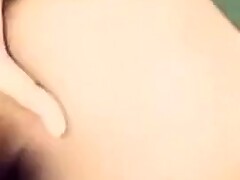 Hot black girl pegging her mans ass and mouth in public
