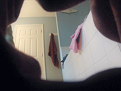 Hot unaware wife changing before and after her shower