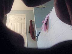 Hot unaware wife changing before and after her shower