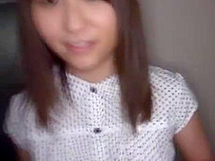 Hot young Japanese teen 18+ strips and takes it hard