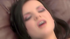 Hottest pornstar in incredible masturbation, brunette xxx video