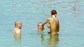 Huge natural Breasts on Beach by Erfurt