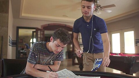 Hung Helix hunk Ryan Bailey tops tight teen 18+ Danny Nelson bareback