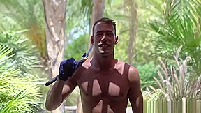 Hunky gardener rims and plows ass balls deep