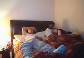 Husband share wife at home with a black
