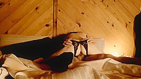 Husband watches wife ride massive thick cock
