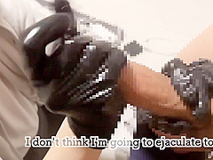 I Gave Him A Hand Job On His Dick Using Black Gloves Man