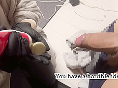 I Gave Him A Hand Job On His Dick Using Black Gloves Man