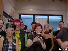 In Public Boutique Darkhair Gangbanged With Mona Wales
