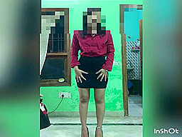 Indian Lady In Indian Girl Secretary Role Play job Interview  hotgirl 1984