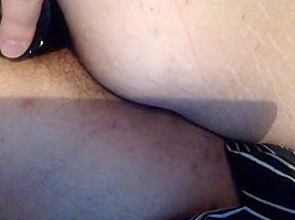 Inflatable butt plug in bbw whores ass