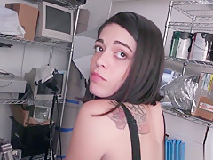 Inked amateur fucked by bbc at sex casting