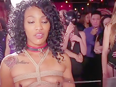 Interracial orgy tormenting and fucking