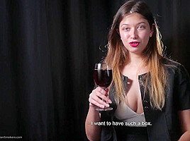 Irina Is Giving An Interview While Smoking