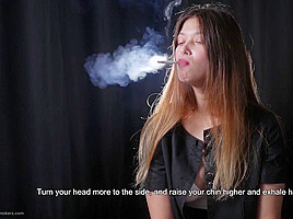 Irina Is Giving An Interview While Smoking