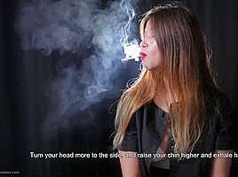 Irina Is Giving An Interview While Smoking