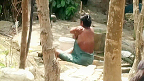 Is Showing Her Boobes While Taking Bath With Indian Aunty