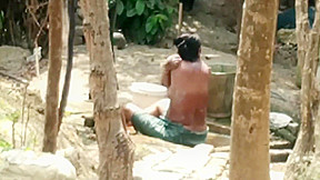 Is Showing Her Boobes While Taking Bath With Indian Aunty