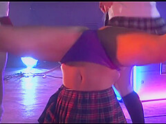 Japanese Dancers Riding Dildo In The
