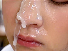 Japanese School teen 18+ Bukkake Facial In Class Room