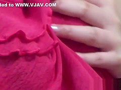 Japanese brunette orgasms