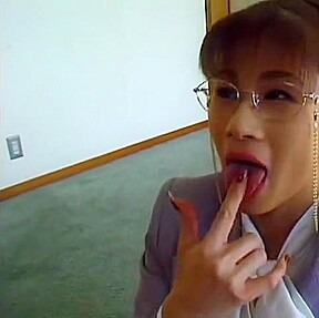 Japanese cock-suck cum-in-mouth swallow uncensored