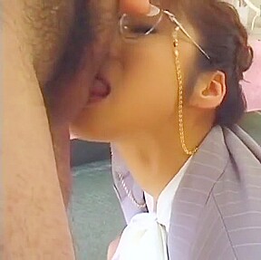 Japanese cock-suck cum-in-mouth swallow uncensored