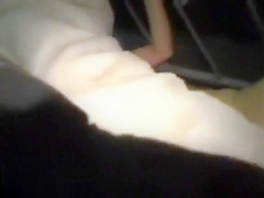 Japanese doll masturbates in public for a crowd