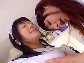 Japanese lesbian maids get horny