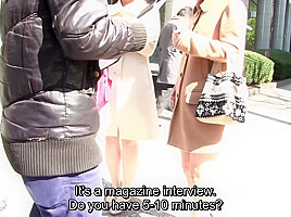 Japanese real friends street pickup leads to unusual CFNM encounter