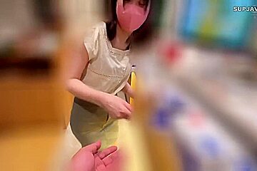 Japanese teen 18+ Blowjob With Creamy Mustache