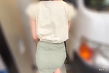 Japanese teen 18+ Blowjob With Creamy Mustache