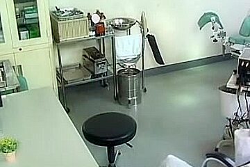 Japanese whore fucks two gynecologists at their office