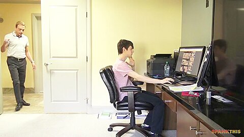 Jeff Sterne & Caleb Gray in Slacker Spanking - SpankThis