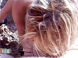 Jenny One In Blonde Babe With Huge Natural Boobs Hardsex On The Beach