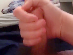 Jerking my Small Uncut Cock Hard