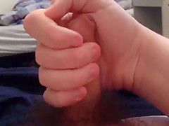 Jerking my Small Uncut Cock Hard