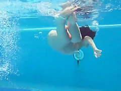 Jessica Lincoln small tatted Russian teen 18+ in the pool
