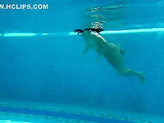 Jessica Lincoln small tatted Russian teen 18+ in the pool