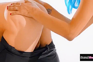 Jessy Dubai In Busty Trans Dominates Her Bf And Barebacks Him