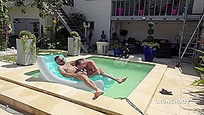 Jimy Fucked Raw By Fred In The Swimming Pool Outdoor - BarebackSpyCam
