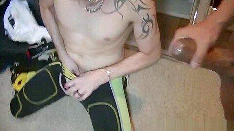 Jonathan creampied in jockstrap by Viktor rom - FrenchHolesCreampied