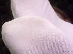 Just Pretty Soles In White Ankle Socks